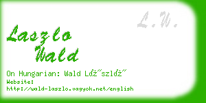 laszlo wald business card